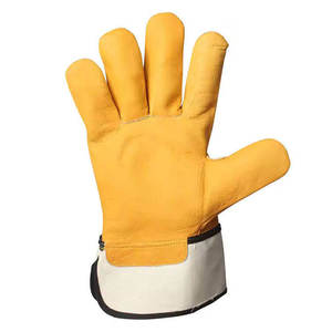 Guantes de Trabajo de Cuero Vacuno Duraderos de Grado A Resistentes al Desgaste para Logística de Almacén y Mantenimiento General - Product Image 4
