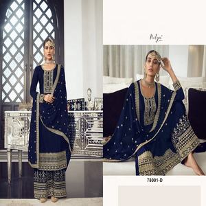 Bordado de diseñador Palazzo Shalwar Kameez - Product Image 5