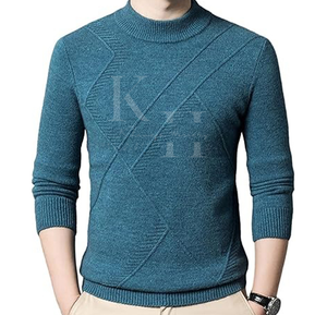Pull-over en tricot doux en laine mélangée pour hommes pour l'automne et l'hiver respirant et chaud avec logo personnalisé et support OEM - Product Image 2