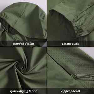 Veste coupe-vent légère imperméable en polyester/coton à capuche, camouflage, décontractée, protection solaire - Product Image 4
