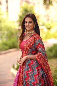 ชุดเลเฮนกาโชลีผ้าไหมพิมพ์ลายหนัก พร้อมงานปัก Ken-Ken 4 เมตร แบบเย็บเต็มตัว โดย Royal Export - Product Image 3