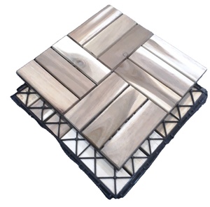 Carreaux de terrasse en bois d'acacia installés par clic au design moderne carreaux carrés IPe imperméables en usine du Vietnam jardin lisse extérieur - Product Image 2