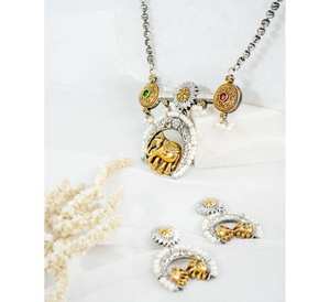 Fashionable Custom Made Gold Plated <b>Elephant</b> Design Quartz Jewelry Set Wedding Fashion Necklace Earrings Crown Pattern <b>for</b> <b>Women</b> - Product Image 1