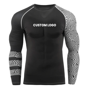 Protección solar Cómodo Transpirable Super Stretch MMA Rash Guard Logotipo personalizado Adultos Fitness Wear Rash Guard - Product Image 1