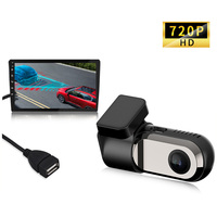 Kamera Dasbor Mobil USB Night Vision 1080P dengan Saluran Tunggal, DVR Kompatibel dengan Navigasi Android, Kamera Dasbor untuk Mobil