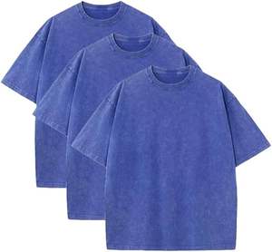 Best-seller T-shirts d'été en coton lourd T-shirt vintage coupe ample à manches courtes T-shirts décontractés pour hommes femmes - Product Image 3