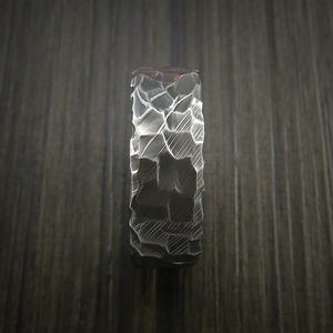 Bague en acier Damas forgé pour homme, aspect rustique imitation bois, alliance durable, fabricant et exportateur direct - Product Image 6