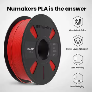 Matériel de meilleure qualité Numakers 1kg PLA Pro Nuclear Red 1.75mm Filament d'impression 3D pour des impressions vibrantes, durables et précises - Product Image 2