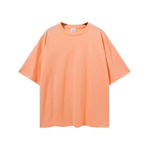 T-shirts unisexes surdimensionnés en coton épais de qualité supérieure, vente en gros 2026, logo brodé personnalisé, tailles grandes pour hommes, t-shirts 100% coton uni - Product Image 4