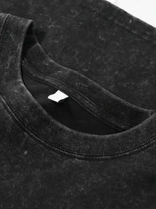 Camiseta de Algodón 100% Tejido con Lavado Ácido, Estilo Oversize, Manga Corta, Lisa, de Alta Calidad, Ecológica, Unisex, para Ropa Urbana - Product Image 3