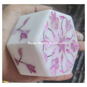 Caja de incrustaciones de mármol de diseño clásico de alta calidad cara con incrustaciones de fregona Natural hechas a mano USO DE TRABAJO PARA caja de regalo de almacenamiento de joyas - Product Image 5