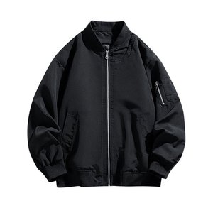 เสื้อแจ็กเก็ตผู้ชายสไตล์ฮาราจูกุ, แจ็คเก็ตบอมเบอร์วินเทจเสื้อกันลมเสื้อเบสบอลคลาสสิกแนวสตรีทแวร์ทันสมัย - Product Image 1