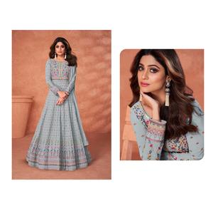 Vestido Anarkali elegante con lentejuelas, traje para boda y fiesta, precio al por mayor de la India - Product Image 2