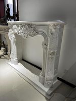 MEILLEURE CHEMINÉE EN MARBRE BLANC POLI POUR LA DÉCORATION DES MAISONS