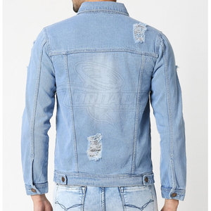 Veste en jean décontractée pour homme, style streetwear, taille XXL, légère, pour le printemps, col montant, motif lettres, tissu de haute qualité - Product Image 4