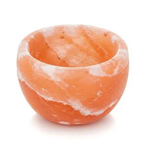 Cuenco para Servir Hecho a Mano con Sal de Roca del Himalaya Pura y Ecológica, Reutilizable y Fácil de Limpiar para Aperitivos, Bocadillos y Condimentos - Product Image 1