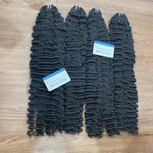 Paquetes de cabello humano vietnamita crudo de trama rizada birmana de Color Natural de superventa sin enredos de caída - Product Image 6