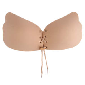 Sujetador de silicona con cordones para mujer - Beige - Product Image 1