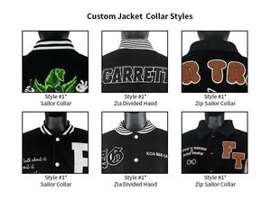 Blousons universitaires vintage personnalisés en toile de laine pour hommes et femmes, col montant, boutons recouverts, respirants, séchage rapide, saison hivernale - Product Image 6