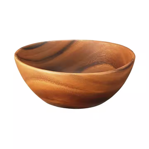 Ensaladera de tamaño personalizado mediano, plato hecho a mano, artesanía de media luna de la India, cuenco de madera más vendido para uso en fiestas de sopa pulido - Product Image 3