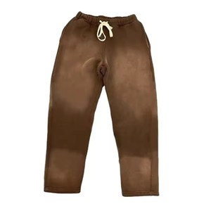 ชุดเสื้อฮู้ด & กางเกงซับเหงื่อแนววินเทจสีพื้นชุดวอร์ม450จีเอสเอ็มซักกรดเฮฟวี่เวทออกแบบโลโก้ได้ตามต้องการ - Product Image 3