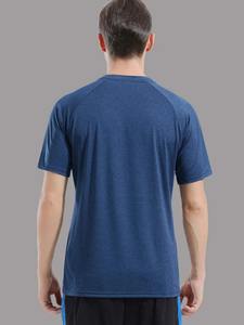 T-shirts de sport respirants en polyester et coton pour hommes grandes tailles, manches courtes, pour l'entraînement et le fitness (vente en gros) - Product Image 3