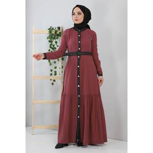 Abrigos, Chaquetas y Gabardinas Modestas con Botones y Cinturón, Abaya - Product Image 1