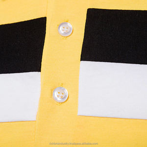 เสื้อโปโลแขนยาวสำหรับผู้ชาย, เสื้อโปโลแบบเย็บติดหน้าอกสองสีล้วนสำหรับฤดูใบไม้ผลิ - Product Image 3