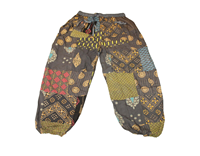 Fait à la main Boho Patchwork Harem Pantalon Floral Conçu Imprimé Lâche Gypsy Yoga Pantalon Taille Unique Cargo Style à vendre