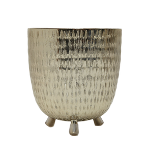 Trang Trí Vàng Kim Loại Planter Nồi Với Chân Máy Chân Lý Tưởng Cho Các Nhà Máy Trong Nhà Hoa Bình Văn Phòng Sử Dụng Với Một Ammered Kết Cấu - Product Image 2