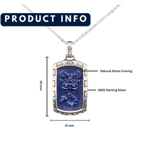 Colgante de Escorpión en Plata de Ley 925 con Lapislázuli, Estilo Casual/Deportivo, Unisex |   Joyería Fina Personalizada OEM - Product Image 2
