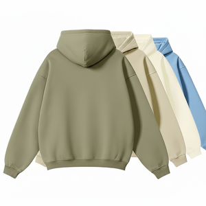 Sweat à capuche unisexe en coton respirant 420g, coupe classique, avec logo personnalisé imprimé numériquement et flocage, idéal pour l'hiver (modèle homme) - Product Image 2