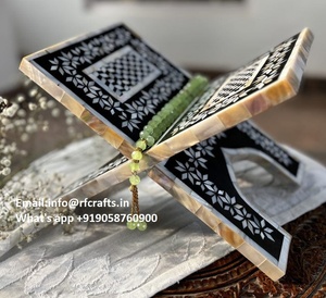 Soporte Corán islámico decorativo artesanal, diseño de resina y madera de lujo para oración y regalos especiales - Product Image 5
