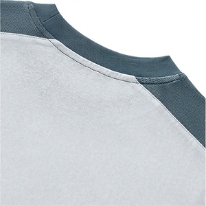 T-shirt Homme Oversize à Manches Raglan Col Rond Décontracté en Maille Unie 100% Coton Peigné Anti-Boulochage - Product Image 4