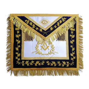 BRODERIE À MAIN BULLION personnalisée-TABLIER GRAND MASTER BLUE LODGE Tablier maçonnique Regalia Past Master - Product Image 1