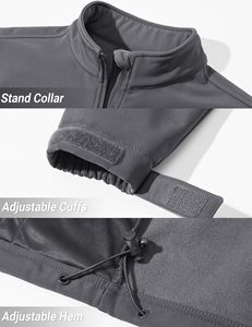 New <b>Fleece</b> <b>Lined</b> Softshell <b>Jacket</b> Winter Wear Shell Material Polyester Cotton Clothing Regular Softshell <b>Jackets</b> - Product Image 2