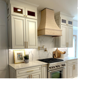 Cache-hotte en bois contemporain pour cuisinière, enclos décoratif personnalisé pour hotte de cuisine, couvercle de hotte en bois - Product Image 3