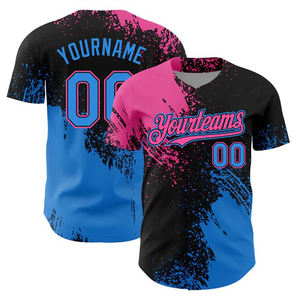 Camiseta de Béisbol Personalizada con Nombre y Número del Jugador, Diseño de Sublimación de Dos Colores, Botones Completos, Camiseta de Softbol - Product Image 2