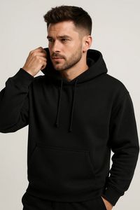 Sudaderas con capucha en blanco de algodón liso de gran tamaño personalizadas de invierno para hombre, sudaderas con capucha y sudadera Unisex, tela suave y cómoda de alta calidad - Product Image 5