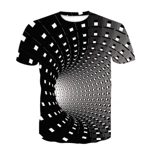 T-shirt en coton imprimé personnalisé T-shirt en tricot à manches courtes avec logo pour hommes - Product Image 2