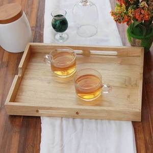 Vente en gros de plateau de service exclusif en bois de manguier avec poignée confortable, décor de table de luxe au fini transparent pour les plats de service à la maison - Product Image 2