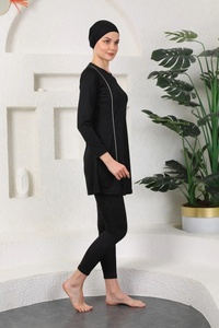 Maillot de bain Burkini musulman modeste grande taille pour femme, à séchage rapide, respirant, à manches longues, pour la plage, Burkini islamique - Product Image 3