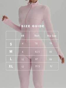 Wholesale Winter Solid Activewear Yoga Leggings & Sports <b>Jacket</b> 2-Piece Set Quick Drying Breathable Fleece 100% Polyester - Product Image 3