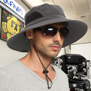 Chapeau bob respirant à large bord pour hommes et femmes, activités de plein air, pêche, cyclisme, chapeau de protection solaire pliable - Product Image 2