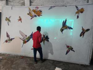 Tapis de qualité supérieure, design d'oiseaux, multicolores, tapis faits à la main, tapis abstraits, tapis doux pour la maison, poils longs, tapis faits à la main avec des animaux - Product Image 5