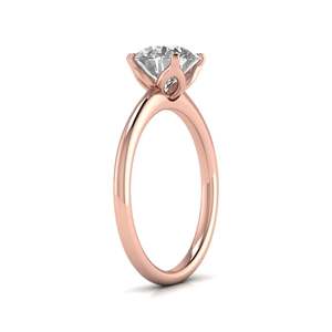 Anillo de compromiso solitario con diamante redondo engastado en bisel, 1.25 ct, color F, claridad VS, diamante cultivado en laboratorio, en oro de 14K, para uso diario, regalo. - Product Image 6