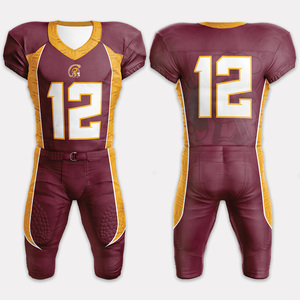 Conjunto sublimado de camiseta y pantalones de fútbol americano juvenil, diseñado a medida para la comodidad y el rendimiento durante los deportes de equipo - Product Image 1