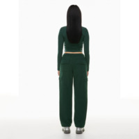 Pantalones Cargo Holgados para Mujer, Material 100% Algodón, con Múltiples Bolsillos, Estilo Urbano, Pantalones de Correr de Invierno con Diseño de Frente Plano