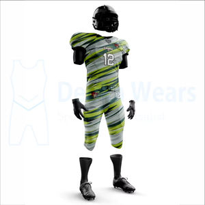Tenues de football américain personnalisées uniques, imprimées par sublimation, en tissu respirant polyester-spandex, livraison rapide - Product Image 2