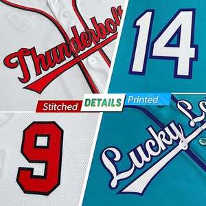 Camisetas Deportivas de Béisbol y Sóftbol de Manga Corta Personalizadas para Jóvenes, Camisetas Deportivas Sublimadas con Bordado para Hombre - Product Image 3